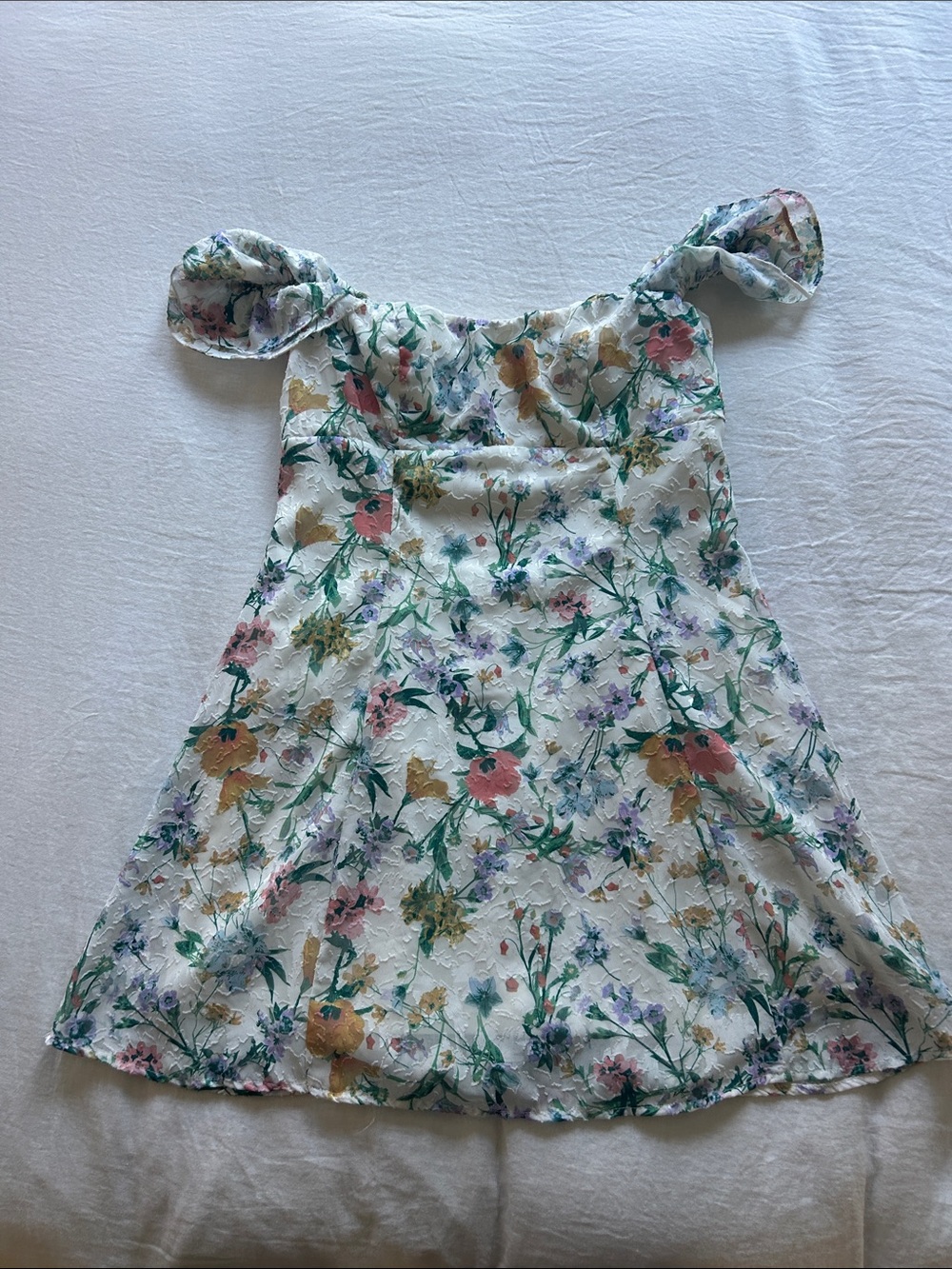 wild fable off the shoulder floral dress sz M
